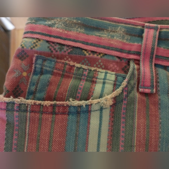 Sz 24/0 CURRENT ELLIOTT Gypsy Stripe Boyfriend Shorts - Picture 16 of 16